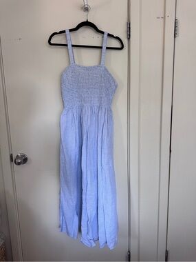 J Crew Light Blue Smocked dress